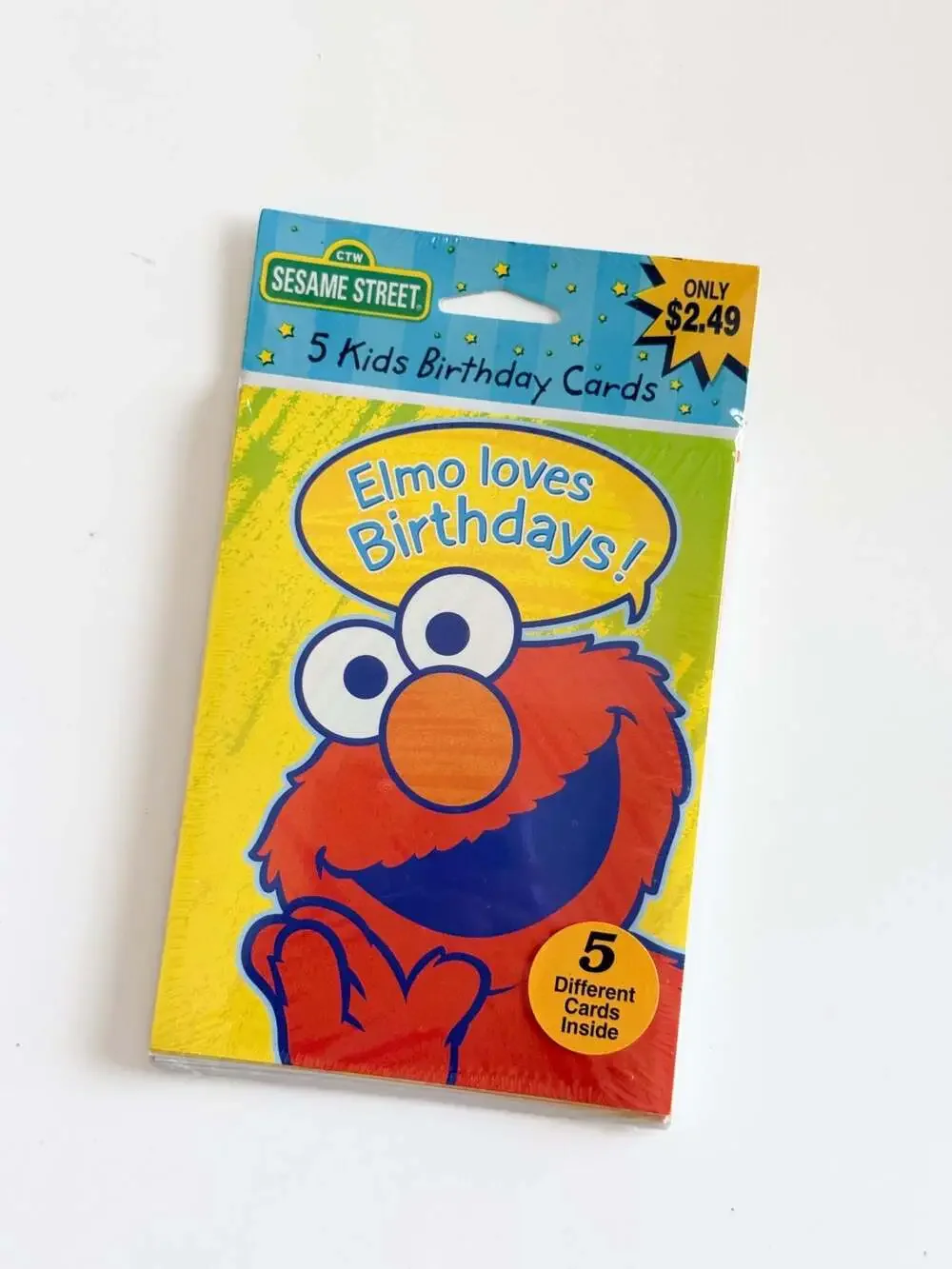 American Greetings Sesame Street Big Shots 5 Kids Birthday Cards Pack